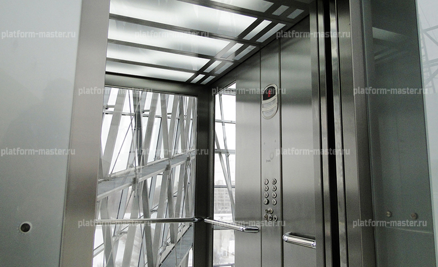 Панорамный лифт в ТЦ
